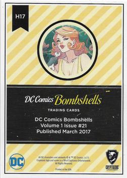 2017 Cryptozoic DC Comics Bombshells - Copper Deco Foil #H17 Volume 1 Issue #21 Back