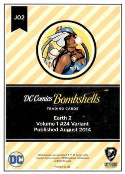 2017 Cryptozoic DC Comics Bombshells - Copper Deco Foil #J02 Earth 2 - Volume 1 #24 Back