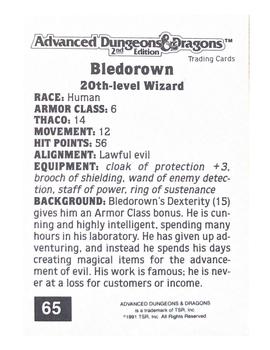 1991 TSR Advanced Dungeons & Dragons #65 Bledorown Back