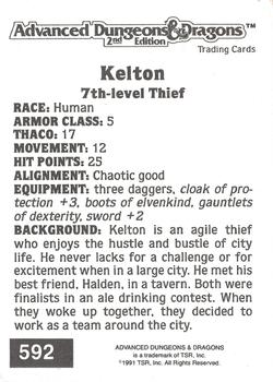 1991 TSR Advanced Dungeons & Dragons #592 Kelton Back