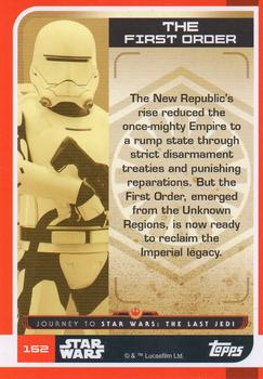 2017 Topps Star Wars Journey to the Last Jedi (UK Release) - Gold Cards #162 The First Order Back