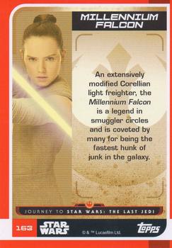 2017 Topps Star Wars Journey to the Last Jedi (UK Release) - Gold Cards #163 Millennium Falcon Back