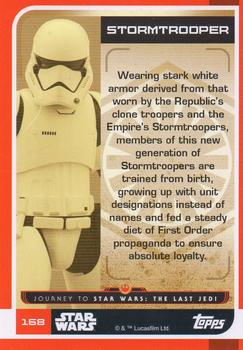 2017 Topps Star Wars Journey to the Last Jedi (UK Release) - Gold Cards #168 Stormtrooper Back