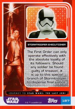 2017 Topps Star Wars Journey to the Last Jedi (UK Release) - Shiny Cards #187 Stormtrooper Executioner Back