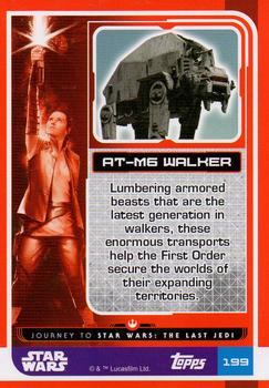 2017 Topps Star Wars Journey to the Last Jedi (UK Release) - Shiny Cards #199 AT-M6 Walker Back