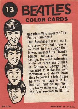 1964 Topps Beatles Color #13 John and Paul - Paul Speaking Back