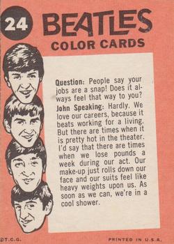 1964 Topps Beatles Color #24 John, Ringo, Paul - John Speaking Back