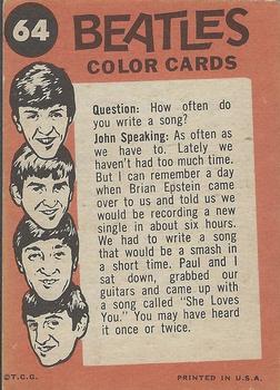 1964 Topps Beatles Color #64 Ringo, Paul, John - John Speaking Back