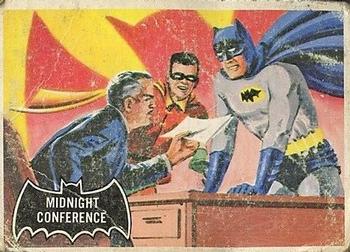 1966 O-Pee-Chee Batman (Black Bat Logo) #4 Midnight Conference Front