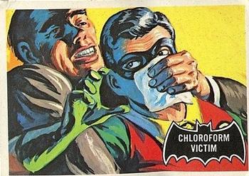 1966 O-Pee-Chee Batman (Black Bat Logo) #6 Chloroform Victim Front