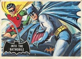 1966 O-Pee-Chee Batman (Black Bat Logo) #8 Into the Batmobile Front