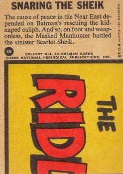 1966 O-Pee-Chee Batman Series B (Blue Bat Logo) #8B Snaring the Sheik Back