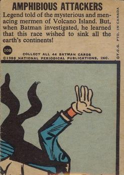 1966 O-Pee-Chee Batman Series B (Blue Bat Logo) #10B Amphibious Attackers Back