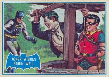 1966 O-Pee-Chee Batman Series B (Blue Bat Logo) #15B Joker Wishes Robin Well Front