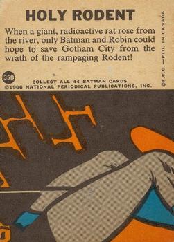 1966 O-Pee-Chee Batman Series B (Blue Bat Logo) #35B Holy Rodents Back