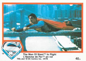1978 O-Pee-Chee Superman: The Movie #40 The Man of Steel in Flight Front
