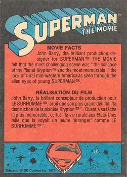 1978 O-Pee-Chee Superman: The Movie #74 The Infant Son of Jor-El Back