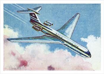 1958 Cardmaster Jet Aircraft of the World #29 Vickers VC10 Airliner Front