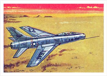 1958 Cardmaster Jet Aircraft of the World #46 North American Super Sabre Front