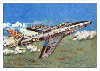 1958 Cardmaster Jet Aircraft of the World #50 Republic Thunderflash Front