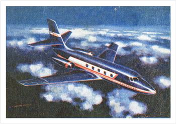 1958 Cardmaster Jet Aircraft of the World #79 Lockheed 329 Jetstar Front