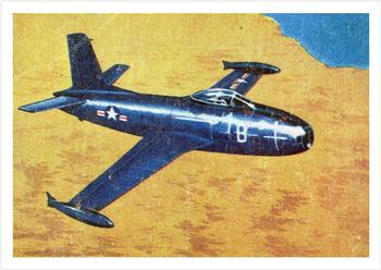 1958 Cardmaster Jet Aircraft of the World #92 North American FJ1 Fury Front