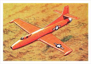 1958 Cardmaster Jet Aircraft of the World #97 Douglas Skystreak Front