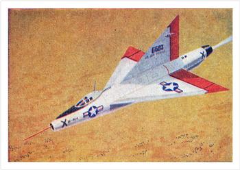 1958 Cardmaster Jet Aircraft of the World #98 Convair XF92A Front