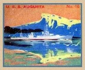 1936 Newport Products Battleship Gum (R20) #16 U.S.S. Augusta Front