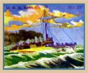 1936 Newport Products Battleship Gum (R20) #25 U.S.S. Childs Front