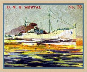 1936 Newport Products Battleship Gum (R20) #38 U.S.S. Vestal Front