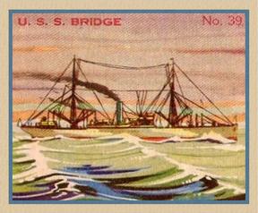 1936 Newport Products Battleship Gum (R20) #39 U.S.S. Bridge Front