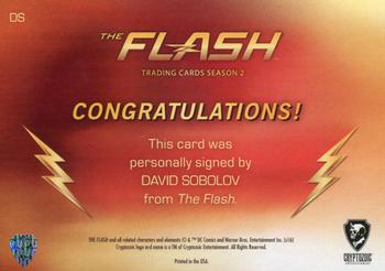 2017 Cryptozoic The Flash Season 2 - Autographs #DS David Sobolov Back
