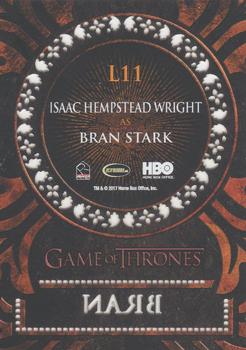 2017 Rittenhouse Game of Thrones Valyrian Steel - Laser Cut #L11 Bran Stark Back