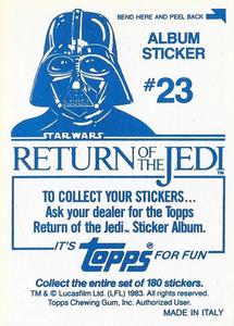 1983 Topps Star Wars: Return of the Jedi Album Stickers #23 Emperor and Luke Back