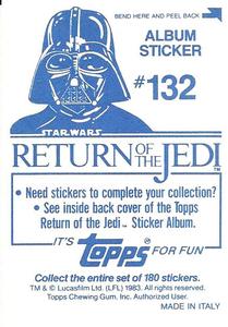 1983 Topps Star Wars: Return of the Jedi Album Stickers #132 Baby Ewok Back