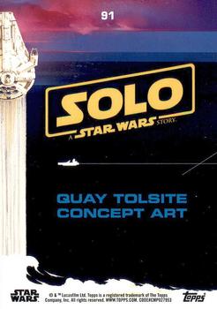 2018 Topps Solo: A Star Wars Story #91 Quay Tolsite Concept Art Back