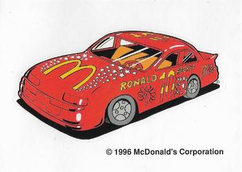 1996 Collect-A-Card The Adventures of Ronald McDonald: The McDonaldland 500 - Racing Team Stickers #2 Race Car Front