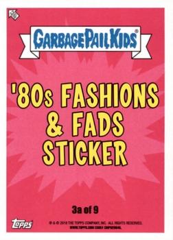 2018 Topps Garbage Pail Kids We Hate the '80s - Bruised #3a Peg Warmers Back