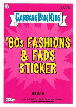 2018 Topps Garbage Pail Kids We Hate the '80s - Bloody Nose #9a Fashion Abel Back