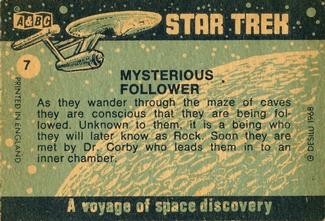 1968 A&BC Star Trek #7 Mysterious Follower Back