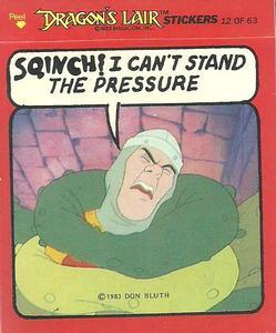 1984 Fleer Dragon's Lair #12c Squinch! I Can't Stand The Pressure Front