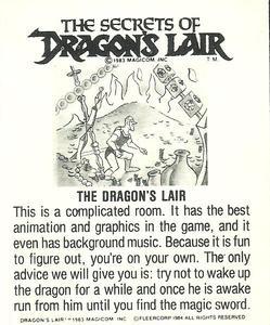 1984 Fleer Dragon's Lair #15 This Way To... Dragon's Lair Back