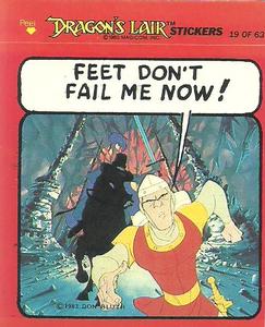 1984 Fleer Dragon's Lair #19 Feet Don't Fail Me Now! Front