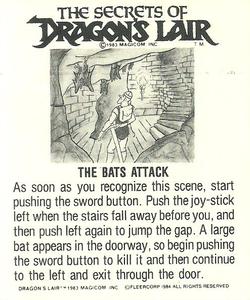 1984 Fleer Dragon's Lair #25 Please Don't Squeeze The Dirk! Back