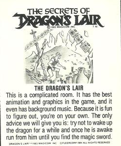 1984 Fleer Dragon's Lair #26 Ouch! This Better Be Worth It! Back