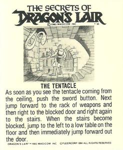 1984 Fleer Dragon's Lair #40 The Black Night Back