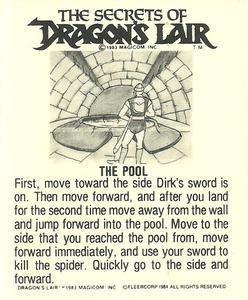 1984 Fleer Dragon's Lair #54 So This Is Detention Hall! Back
