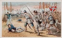 1887 W. Duke Sons & Co. Battle Scenes (N99) #NNO The Attack On Federal Camp Shiloh Front