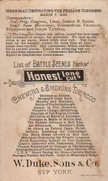 1887 W. Duke Sons & Co. Battle Scenes (N99) #NNO Merrimac Destroying The Frigate Congress Back